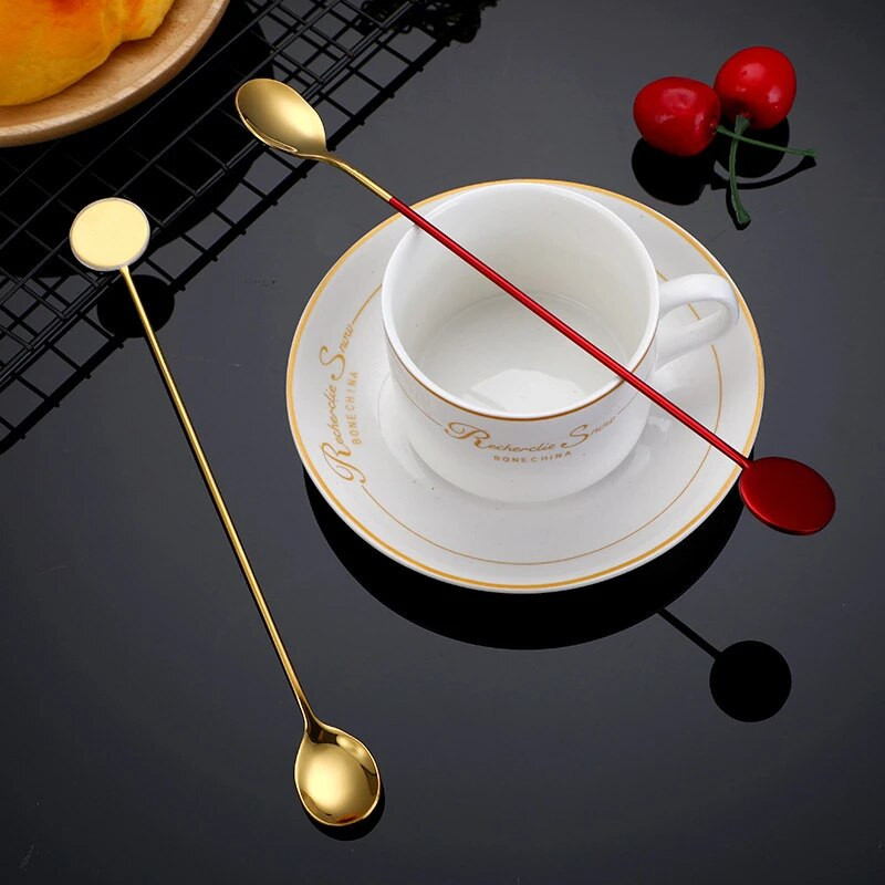 21 cm nerūdijančio plieno maišymo juostos šaukštas maišymo uncijos kokteilių gėrimų maišyklės ilgos rankenos kavos ledo šaukštas barmeno baro priedai