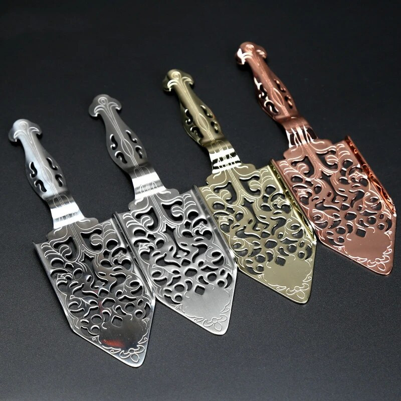 Naujas nerūdijančio plieno absento šaukštas kokteilių baro indai Karčiojo šaukštelio Absento stiklo puodelio gėrimų indų šaukšto kūrybinis filtras