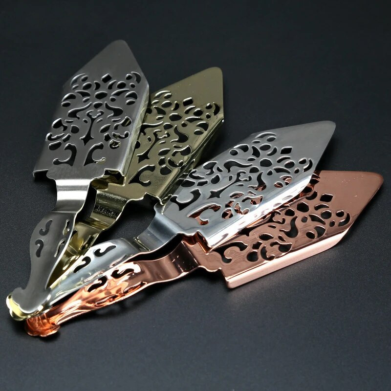 Naujas nerūdijančio plieno absento šaukštas kokteilių baro indai Karčiojo šaukštelio Absento stiklo puodelio gėrimų indų šaukšto kūrybinis filtras