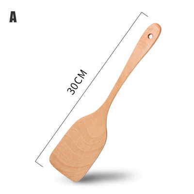 Fa spatula Konyhai Kiegészítők Tapadásmentes edények Főzőeszközök Ajándék Falapát Konyhai Szerszám Konyhai főzőedények
