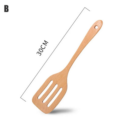 Fa spatula Konyhai Kiegészítők Tapadásmentes edények Főzőeszközök Ajándék Falapát Konyhai Szerszám Konyhai főzőedények