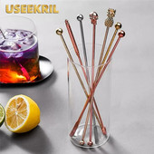 Vesele de masă Cocktail Baton de vin Bar de amestecare Flamingos Creativ Băț decorativ pentru băutură cu lapte Mâner lung Accesorii pentru barman