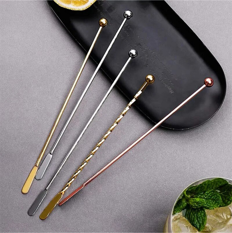 Stalo reikmenys kokteilių vyno lazdelės maišymo juostelė Creative Flamingos dekoratyvinė lazdelė pieno gėrimui ilga rankena Barmeno priedai