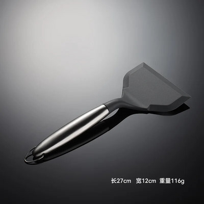 Незалепващ силиконов комплект кухненски прибори за готвене Лопатка Лъжица за супа Плоска лопата Дръжка от неръждаема стомана Кухненски инструмент за готвене