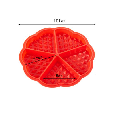 Silikono vaflių formelės Stačiakampės gėlių širdelės dizainas Blynai kepimo formelės Sausainiai Sausainiai Formelės Vaflinė Keptuvė Be BPA