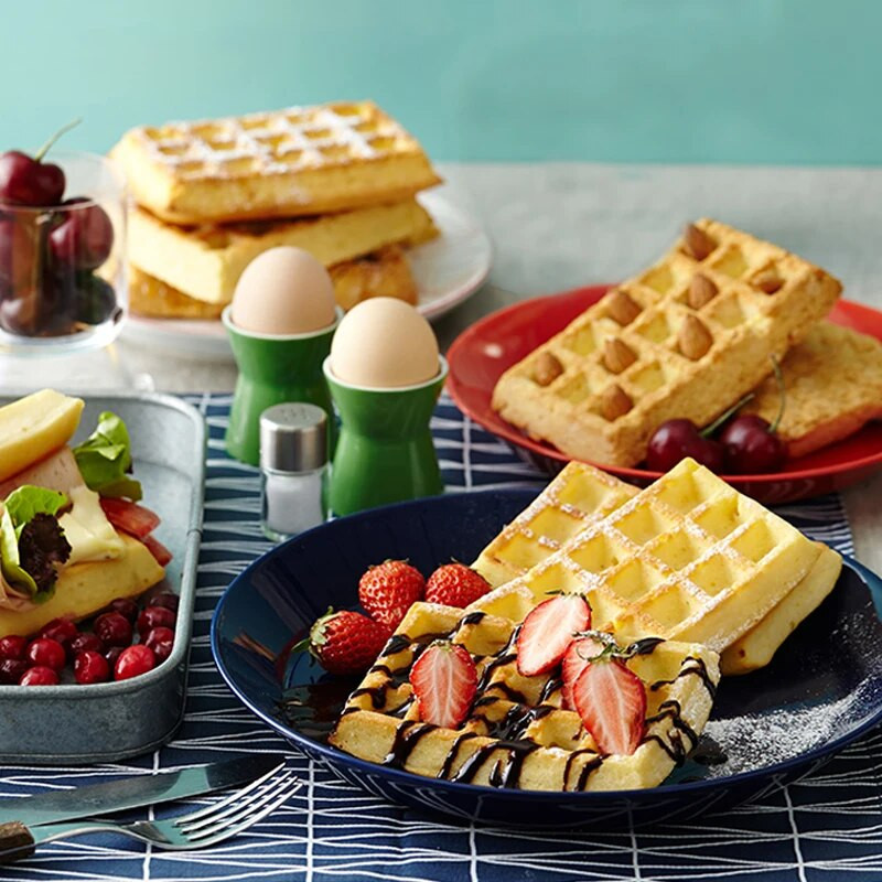 Silikono vaflių formelės Stačiakampės gėlių širdelės dizainas Blynai kepimo formelės Sausainiai Sausainiai Formelės Vaflinė Keptuvė Be BPA