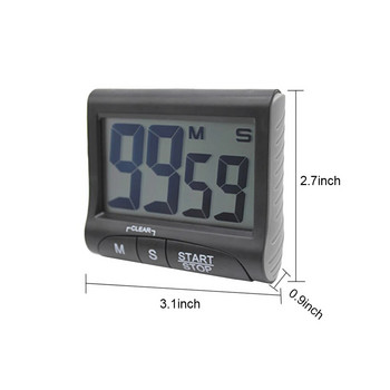 LCD цифров кухненски таймер с големи цифри часовник за отброяване надолу часовник аларма електронен таймер за готвене печене