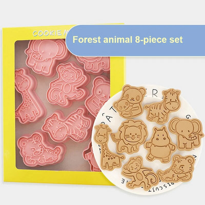 Jungle Safari Animal Cooki Cutter 3D Cookie Mold Christmas Beach Hawaii Cake Mold Flower Shape Бисквитени инструменти за печене