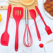 5vnt silikoninių virtuvės reikmenų rinkinys, nepridegantis silikoninis pyragas Mentele kepimo kastuvas šluotelė aliejaus šepetėlis lankstūs virtuvės reikmenų rinkiniai