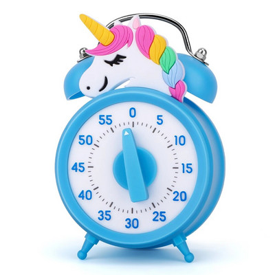 Ružičasti jednorog, dječji mjerač vremena, vizualni mjerač vremena, 60-minutno odbrojavanje, pogodno za djecu, odrasle, alat za upravljanje mjeračem vremena zelene žabe