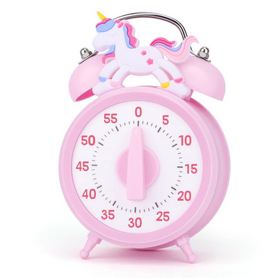 Ružičasti jednorog, dječji mjerač vremena, vizualni mjerač vremena, 60-minutno odbrojavanje, pogodno za djecu, odrasle, alat za upravljanje mjeračem vremena zelene žabe
