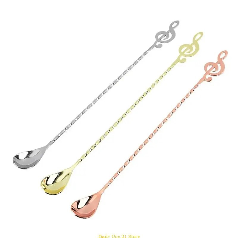 Nerūdijančio plieno muzikinių natų formos arbatos šaukšteliui ledinei arbatai Kavai Ledai C