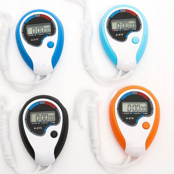 Νέος Κλασικός ψηφιακός επαγγελματικός φορητός LCD χρονογράφος 4 χρωμάτων Αθλητικός χρονόμετρο με χρονοδιακόπτη ρολόι με χρονόμετρο String Fitness