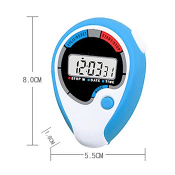 Νέος Κλασικός ψηφιακός επαγγελματικός φορητός LCD χρονογράφος 4 χρωμάτων Αθλητικός χρονόμετρο με χρονοδιακόπτη ρολόι με χρονόμετρο String Fitness