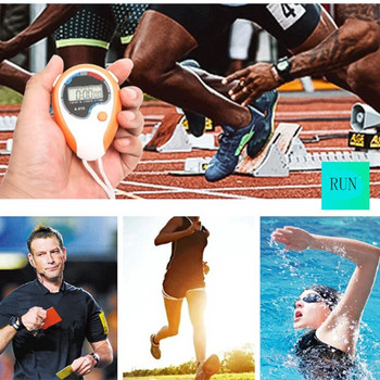Нов 4 цвята класически дигитален професионален ръчен LCD хронограф спортен хронометър таймер хронометър със стринг фитнес таймер