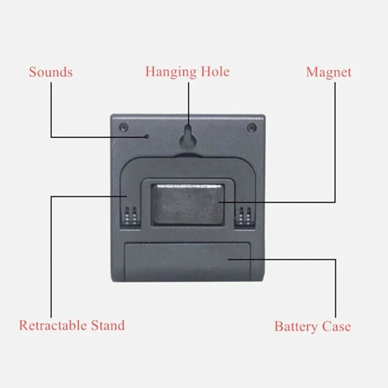 Skaitmeninis virtuvės laikmatis Magnetinis Skaitmeninis chronometras LCD ekranas Skaitmeninis magnetas Žadintuvas Gaminimas Skaičiavimas Atgalinės atskaitos chronometras