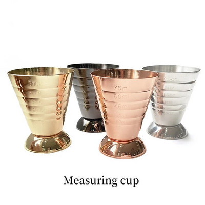 75ML Ανοξείδωτο ατσάλι Measure Cup Cocktail Tool Bar Mixed Drink Αξεσουάρ 3 σε 1 Cocktail Tools Bar Jigger Cup
