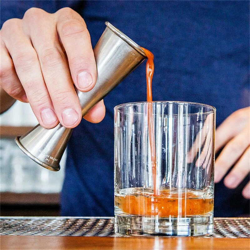 Kokteilių baras „Jigger“ nerūdijančio plieno japoniško dizaino „Jgger Double Spirit“ matavimo puodelis skirtas namų barui vakarėlio baro priedų baro įrankis