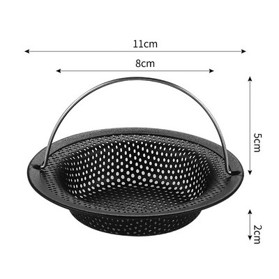 1vnt nerūdijančio plieno kriauklės filtras gaudyklė vonia plaukų gaudyklė kamštis virtuvės maisto šlako tinklelis metalinis grindų nutekėjimas su rankena