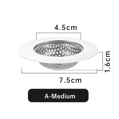 1vnt nerūdijančio plieno kriauklės filtras gaudyklė vonia plaukų gaudyklė kamštis virtuvės maisto šlako tinklelis metalinis grindų nutekėjimas su rankena