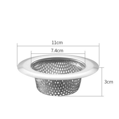 1vnt nerūdijančio plieno kriauklės filtras gaudyklė vonia plaukų gaudyklė kamštis virtuvės maisto šlako tinklelis metalinis grindų nutekėjimas su rankena