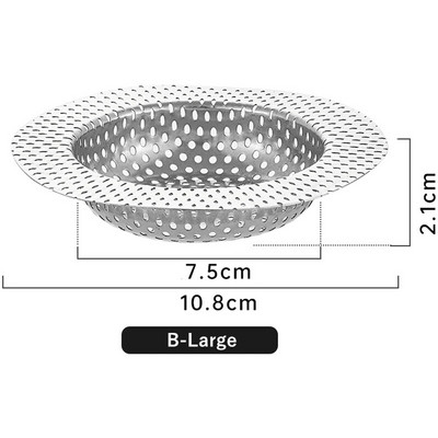 1vnt nerūdijančio plieno kriauklės filtras gaudyklė vonia plaukų gaudyklė kamštis virtuvės maisto šlako tinklelis metalinis grindų nutekėjimas su rankena