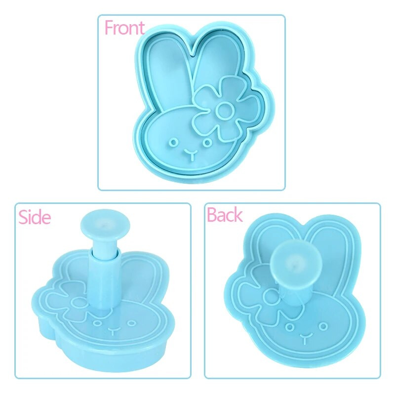 4db húsvéti sütivágó forma Húsvéti nyúltojás kekszforma otthonhoz Húsvéti buli tortadíszítési kellékek barkácsoló sütőeszköz