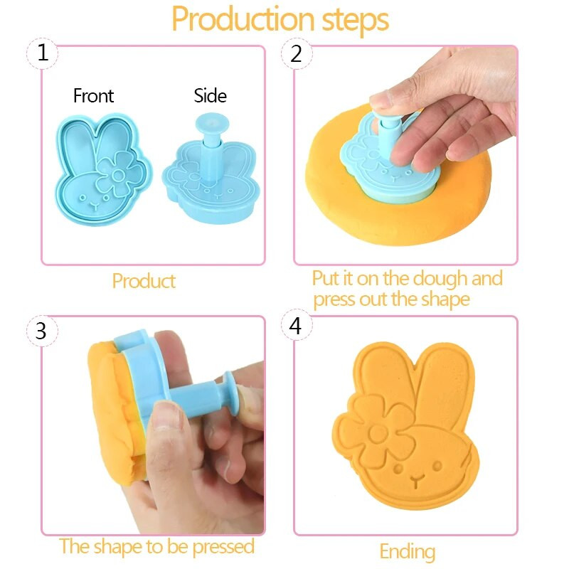 4db húsvéti sütivágó forma Húsvéti nyúltojás kekszforma otthonhoz Húsvéti buli tortadíszítési kellékek barkácsoló sütőeszköz