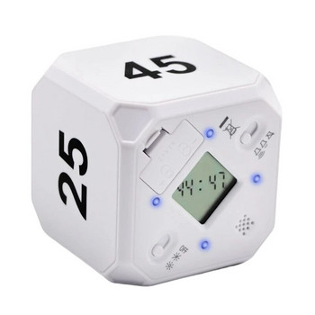 Cube-Timer Kitchen Timer Αισθητήρας βαρύτητας Flip Meditation Timer για διαχείριση χρόνου και αντίστροφη μέτρηση 5-15-25-45 λεπτά