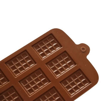 Силиконова форма за шоколад във форма на вафла Класически блок Инструменти за печене на шоколад Силиконова форма за торта, бонбони 3D Направи си сам Бисквитна машина за фъдж