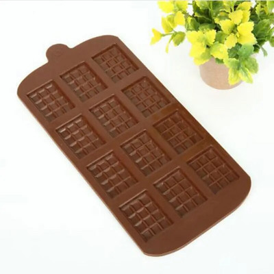 Formă de silicon pentru ciocolată în formă de vafe Bloc clasic Instrumente de coacere pentru ciocolată Mucegai de silicon pentru prăjituri pentru bomboane 3D DIY Biscuit Fudge Maker