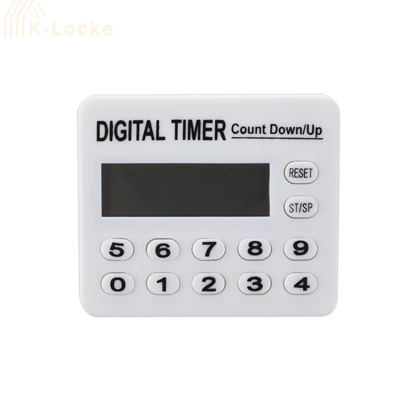 Tizenkét gombos digitális elektronikus időzítő maximum 100 óra minimum 1 másodperc konyhai főzés szabadtéri sportokhoz, visszaszámláló riasztási emlékeztető