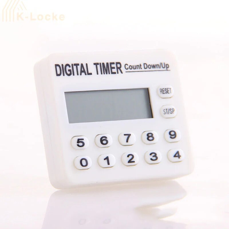 Tizenkét gombos digitális elektronikus időzítő maximum 100 óra minimum 1 másodperc konyhai főzés szabadtéri sportokhoz, visszaszámláló riasztási emlékeztető