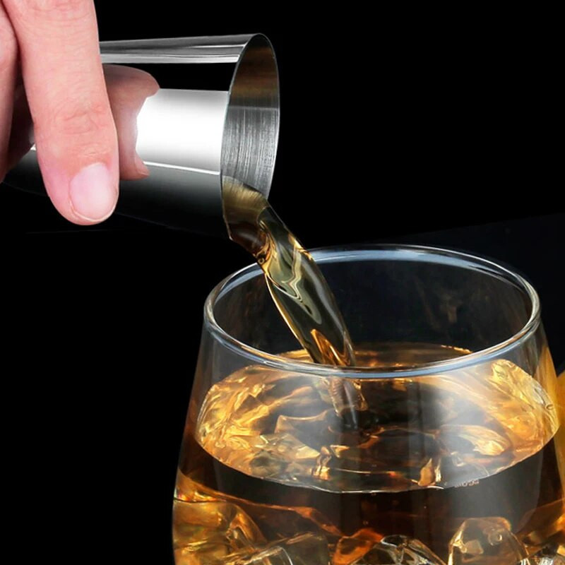 15/30ml 25/50ml Jigger cu capăt dublu, ceașcă măsurată în 4 culori, băutură de cocktail, shaker de vin, accesorii pentru bar din inox