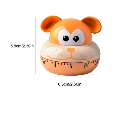 Juokingas laikmatis Kūrybinis mielas gyvūnas Mechaninis laikmatis 60 minučių Virtuvė Maisto gaminimas Vaikas - Studijos - Namų laikmatis Naujųjų metų dovana vaikui