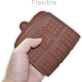8 x 4 x 0,2 инча Силиконова форма за шоколад 12 - Разпадаща се незалепваща форма за енергийни блокчета за многократна употреба, Силиконова форма за табла Направи си сам