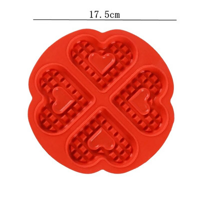 Stačiakampio/širdelės formos virtuvinio pyrago vaflio forma Nelipni sausainių pudingo šokolado gaminimo mašina silikoninė kepimo skardų saldainių forma