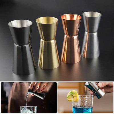 Shaker de cocktail din oțel inoxidabil 15/30ml sau 20/40ml sau 25/50ml Pahar cu măsură Dual Shot Drink Spirit Measure Jigger Gadgets de bucătărie