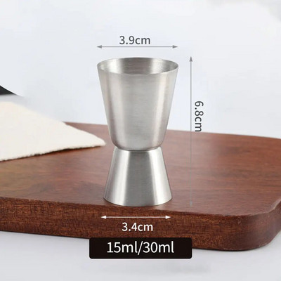 Rozsdamentes acél koktél shaker 15/30 ml vagy 20/40 ml vagy 25/50 ml mérőpohár dual Shot Drink Spirit Measure Jigger konyhai eszközök
