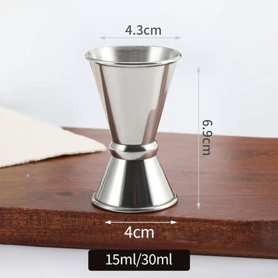 Rozsdamentes acél koktél shaker 15/30 ml vagy 20/40 ml vagy 25/50 ml mérőpohár dual Shot Drink Spirit Measure Jigger konyhai eszközök
