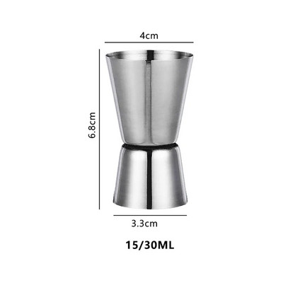 Rozsdamentes acél koktél shaker 15/30 ml vagy 20/40 ml vagy 25/50 ml mérőpohár dual Shot Drink Spirit Measure Jigger konyhai eszközök