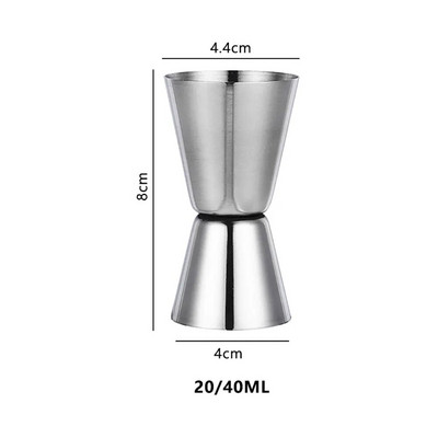 Rozsdamentes acél koktél shaker 15/30 ml vagy 20/40 ml vagy 25/50 ml mérőpohár dual Shot Drink Spirit Measure Jigger konyhai eszközök