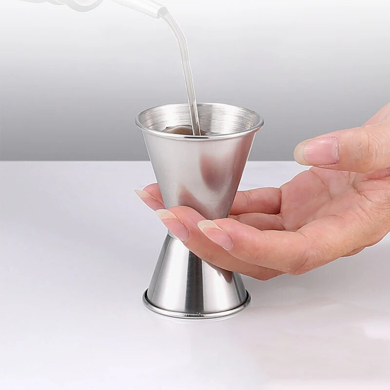 1kom Bar Jigger 304 nehrđajući čelik Cocktail Design Jigger Double Spirit Cocktail Mjerna posuda za kuhinjske party barske dodatke