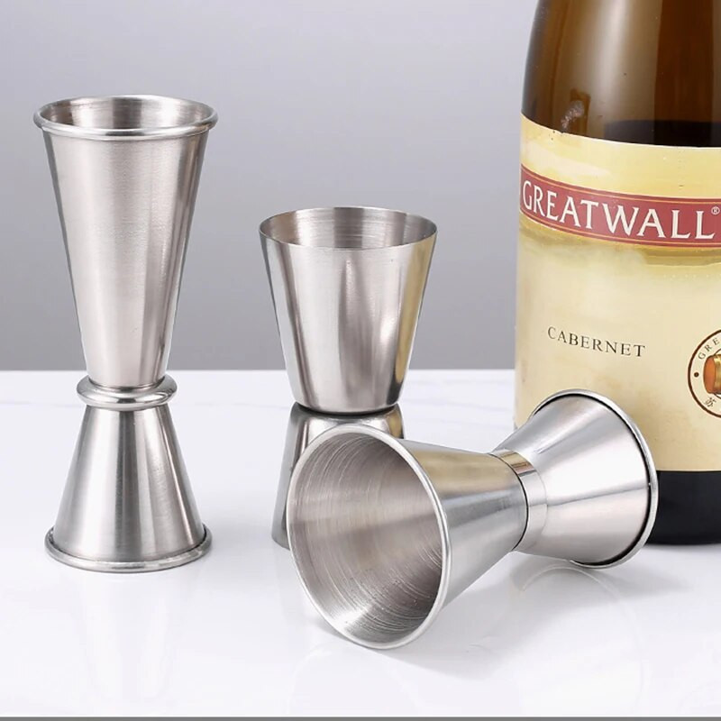 1kom Bar Jigger 304 nehrđajući čelik Cocktail Design Jigger Double Spirit Cocktail Mjerna posuda za kuhinjske party barske dodatke