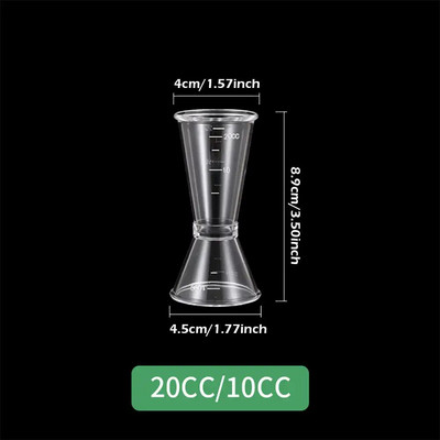 10/20 ml arba 20/40 ml kokteilių plaktuvas gėrimų matavimo puodelis mišraus gėrimo virtuvės priedai Baro puodukas Barmeno įrankiai Barmeno įrankiai