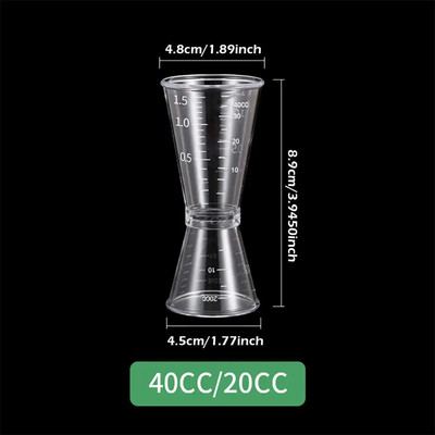 10/20 ml arba 20/40 ml kokteilių plaktuvas gėrimų matavimo puodelis mišraus gėrimo virtuvės priedai Baro puodukas Barmeno įrankiai Barmeno įrankiai