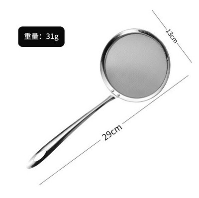 Szűrő olaj Skimmer Serpenyő Kevesebb olajos kanál Olajszűrő rozsdamentes acél forró edényben Kanál szűrőkanál Konyhai tartozékok