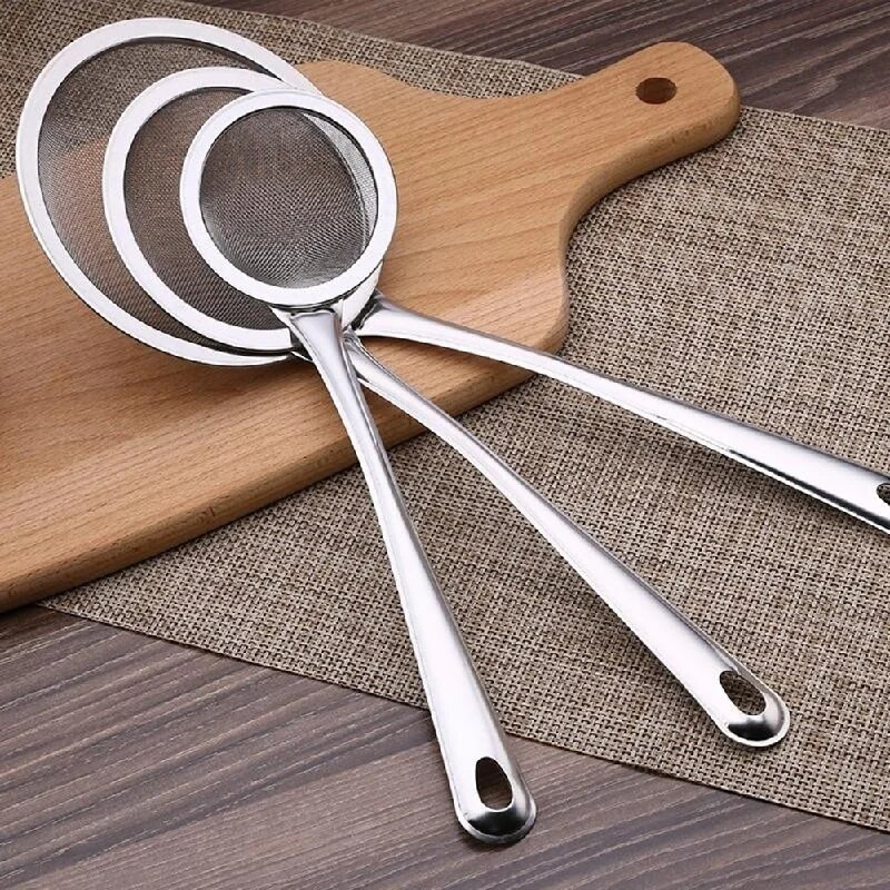 Szűrő olaj Skimmer Serpenyő Kevesebb olajos kanál Olajszűrő rozsdamentes acél forró edényben Kanál szűrőkanál Konyhai tartozékok