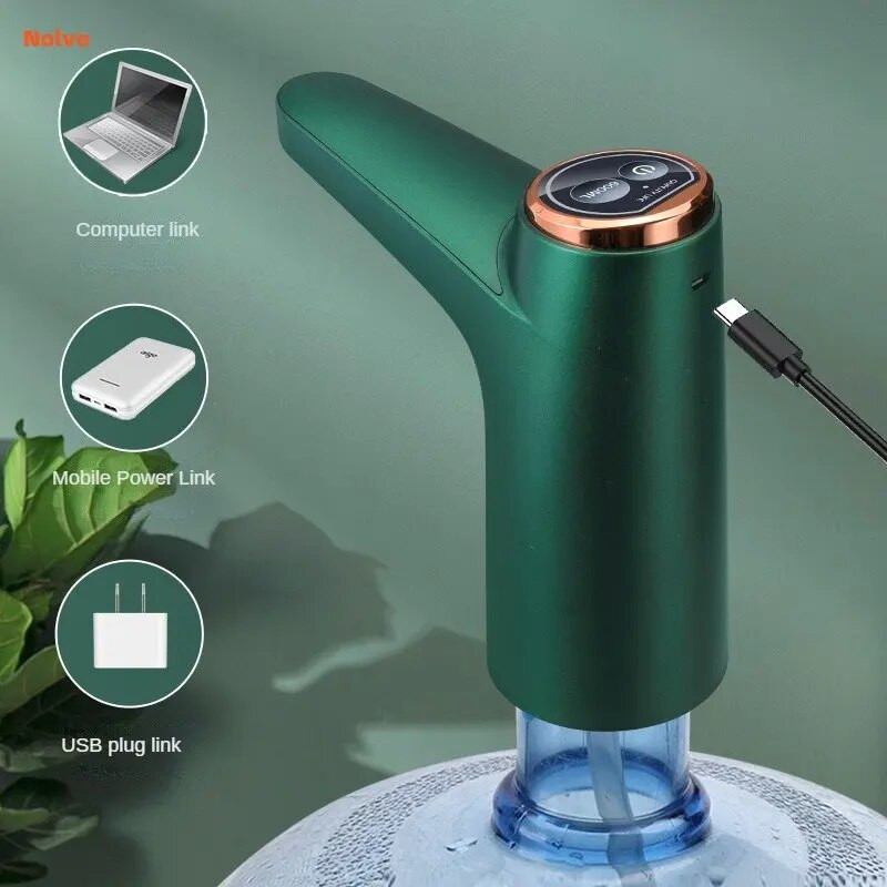 Automatinis elektrinis vandens dozatorius USB įkraunamas BarreLED vandens siurblys Vandens butelio jungiklis vandens valymo prietaisai