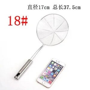 Ovális szkimmer rozsdamentes acél szűrő hálós olajos edény ételszűrő edény szűrőszűrő sült szűrő konyhai szűrő sütő főzőeszköz